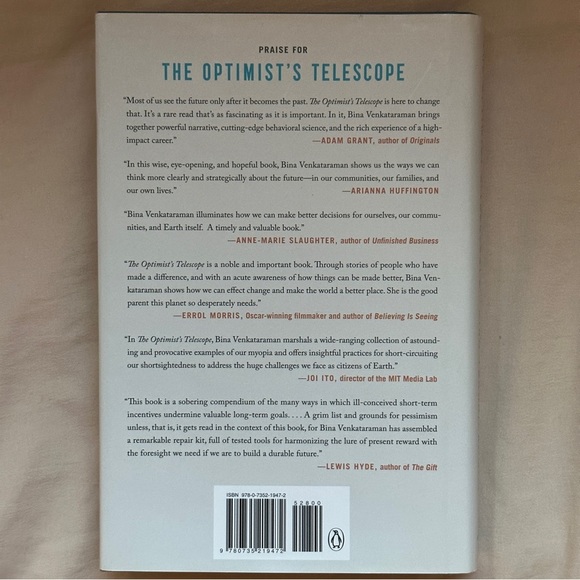 🟢 The Optimist's Telescope by Bina Venkataraman | Self-Help | Hardcover Book - Picture 2 of 9